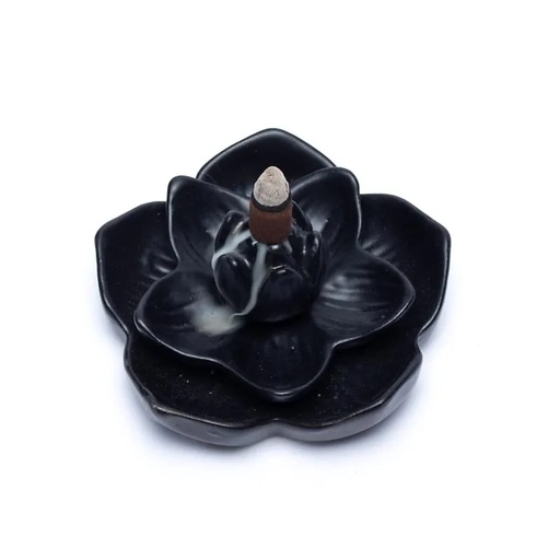 [8720512976038] Brûle-encens à refoulement Fleur de Lotus | 12.7x12.7x5.8cm