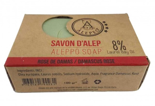 [3760169790231] Savon d'Alep à la Rose de Damas -- 100 g