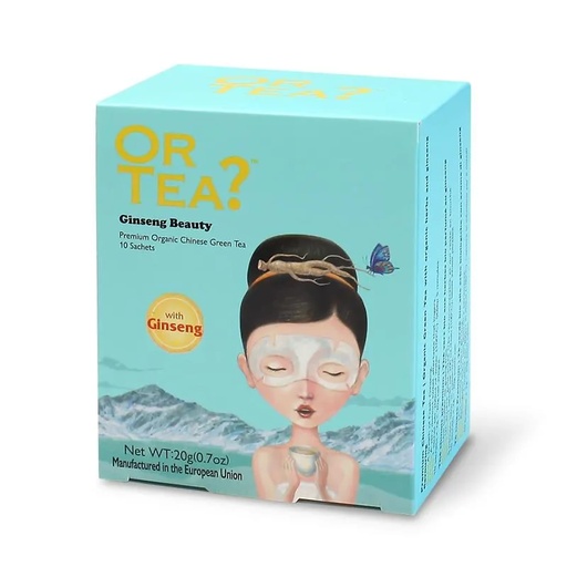 [4897031518446] Or Tea? Ginseng Beauty Tisane thé vert 10 sachets bio | 20g