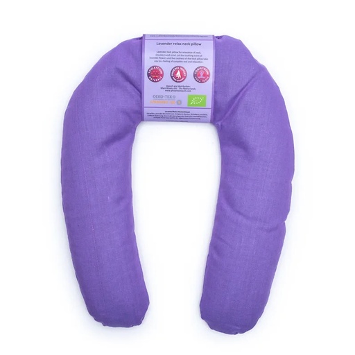 [8720512976892] Coussins cou Lavande Bio violet clair -- 450 g; 26x29 cm