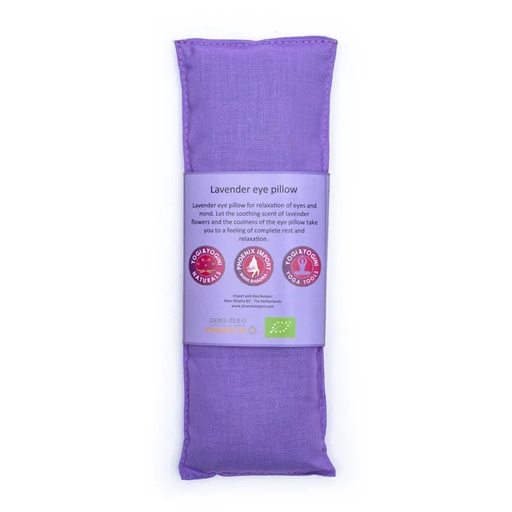 [8720512976885] Coussins yeux Lavande Bio violet clair -- 140 g; 22x8 cm