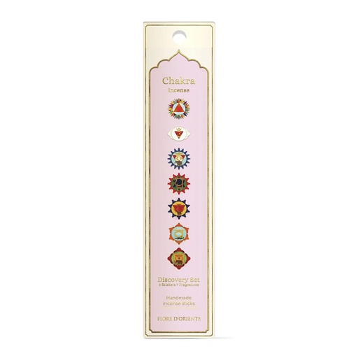 [8032749391707] Coffret découverte d'encens Fiore d'Oriente Chakra | 42g