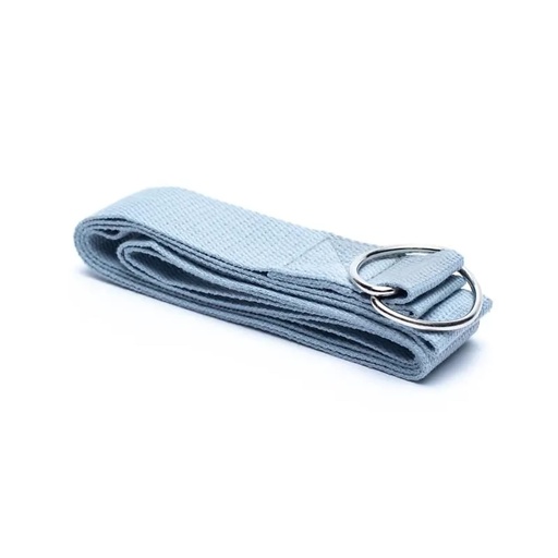 [8720512976113] Sangle de yoga D-ring coton gris | 183x4cm