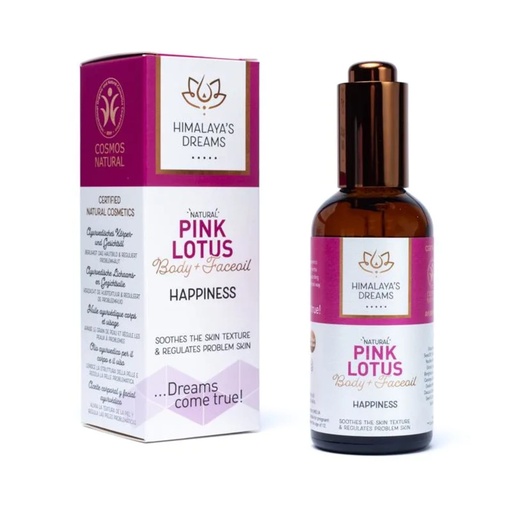 [8906020511934] Huile ayurvédique corps et visage Lotus rose / Bonheur Himalaya's Dreams | 100ml