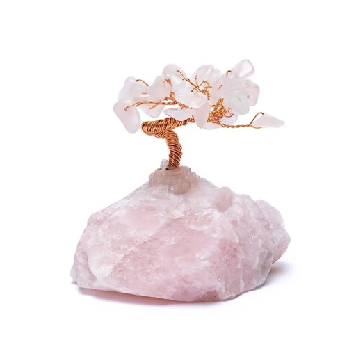 [8720512973952] Arbre de pierres précieuses Quartz rose | ±5.5x5.5x7cm; 163g