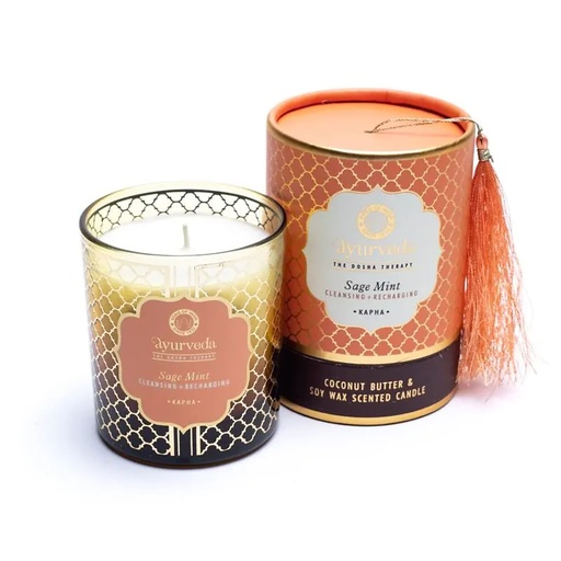 [8903833913078] Kapha Sauge menthe Ayurveda Bougie parfumée | 200g