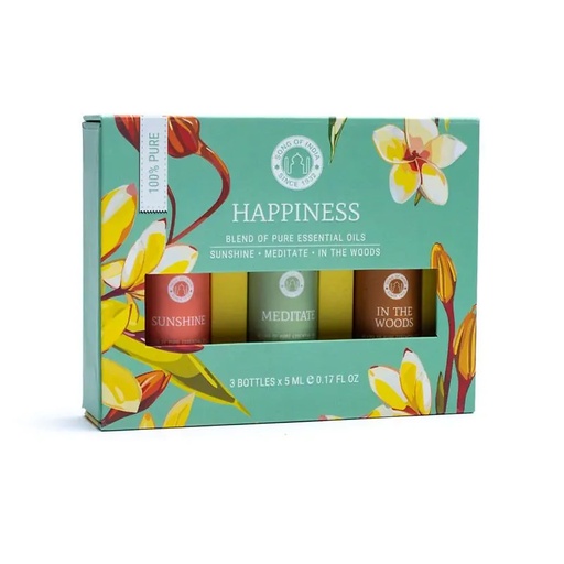 [8903833916840] Set d'Huiles Essentielles Aromathérapie Happiness | 3x5 ml