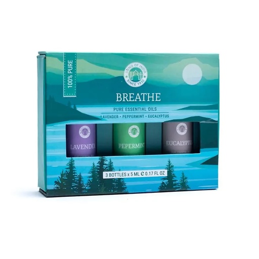 [8903833916888] Set d'Huiles Essentielles Aromathérapie Breathe | 3x5 ml