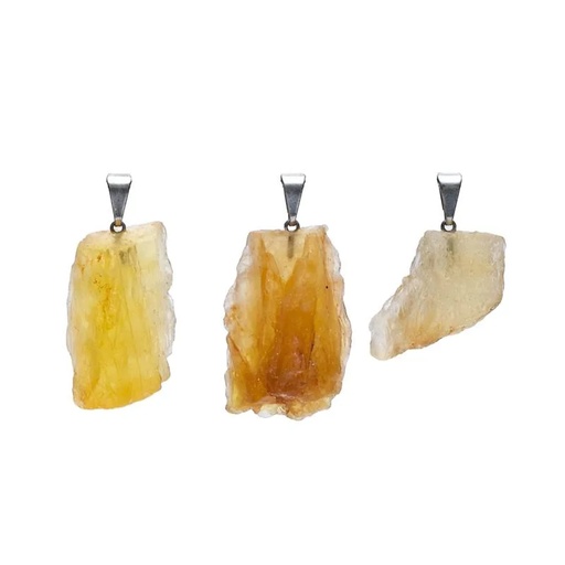 [8720512976458] Pendentif Fluorite jaune brute | ± 2.5cm