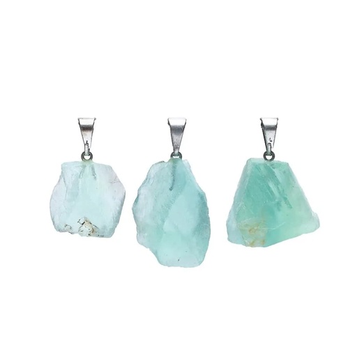 [8720512976465] Pendentif en fluorite verte brute | ± 2,5 cm