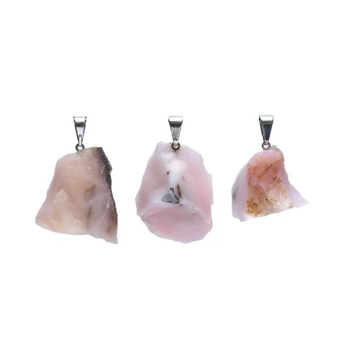 [8720512976496] Pendentif en pierre d'opale rose brute | ± 2cm