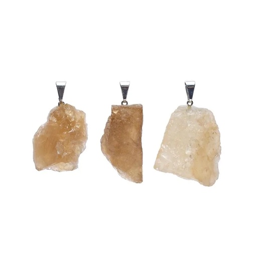 [8720512976502] Pendentif Citrine brute naturelle | ± 2cm