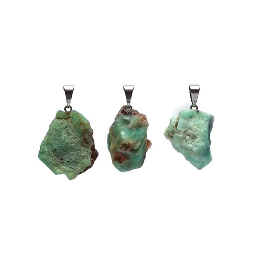 [8720512976533] Pendentif Chrysoprase brute | ± 2,5 cm