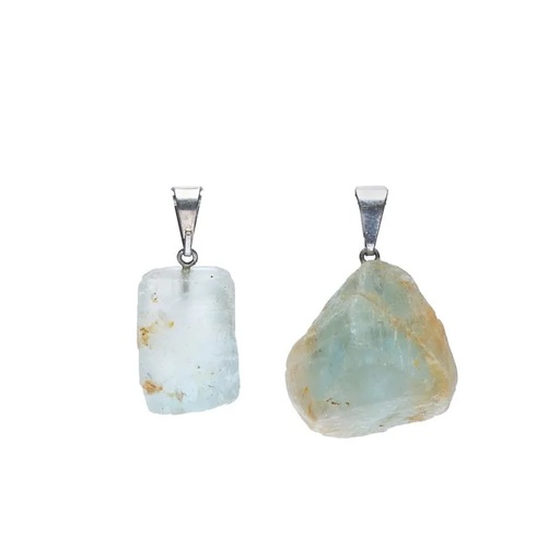 [8720512976601] Pendentif Topaze Bleue Brute | ± 1.5 cm – 3 cm