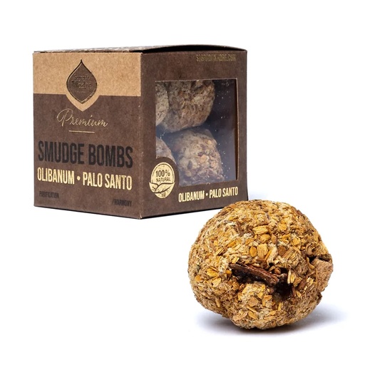 [7798348231165] Sagrada Madre Bombe Smudge Premium Oliban & Palo Santo | ±65g