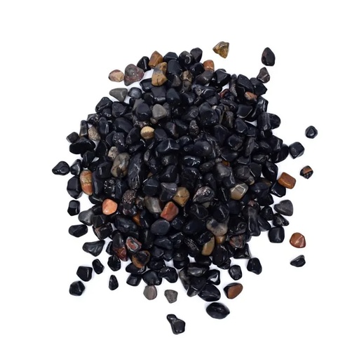 [8720512976359] Pierres polies Onyx Noir qualité A/B | ± 800 g ; ±0.5-2.5cm