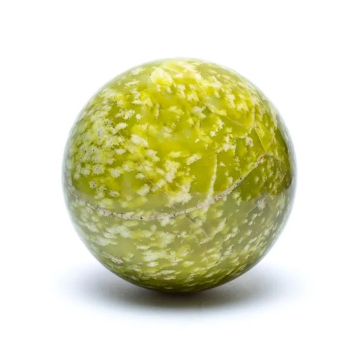 [8720512975055] Sphère de Serpentine jaune | 5cm