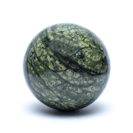 [8720512975123] Sphère de Serpentine verte | 5cm