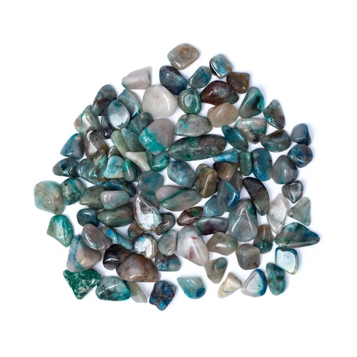 [8720512972429] Chrysocolle pierres roulées qualité B | ± 250g; ±2-3cm