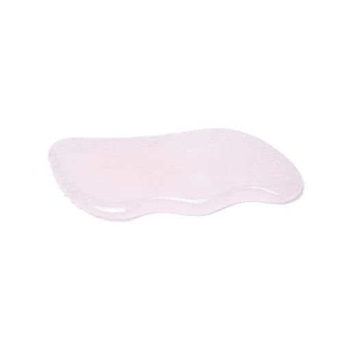 [8720512978315] Pierre de massage quartz rose gua sha vague | 84 g; 9cm