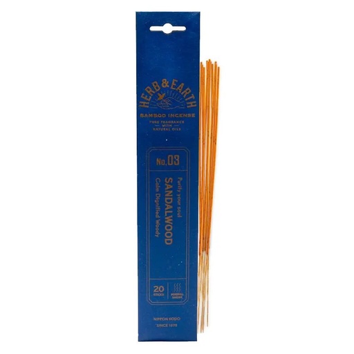 [4902125987531] Nippon Kodo Encens Santal Herb & Earth | 8 g