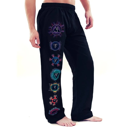 [7241200067896] Pantalon de Yoga Chakra homme - noir M/L |307g