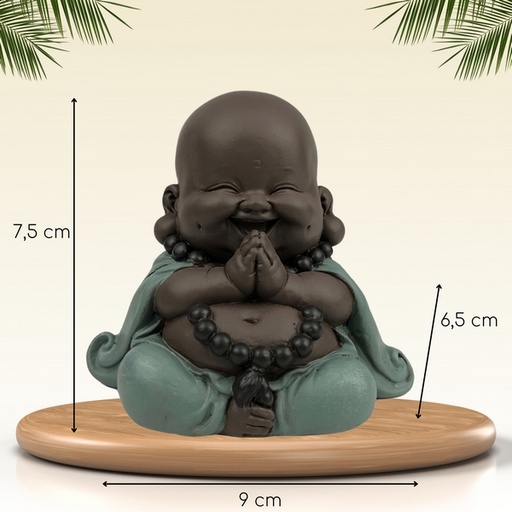 [3700643507085] Statue mini Bouddha rieur