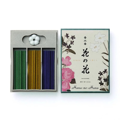 [4902125300019] Encens Hana no hana coffret cadeau rose lis violet |  40 g; 5.5 cm