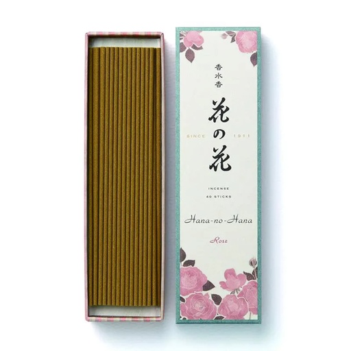 [4902125300057] Encens Hana no hana Rose -- 40 g; 14 cm