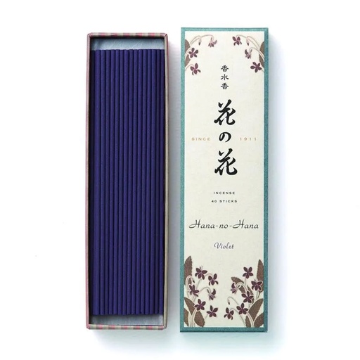 [4902125300071] Encens Hana no hana Violette -- 40 g; 14 cm