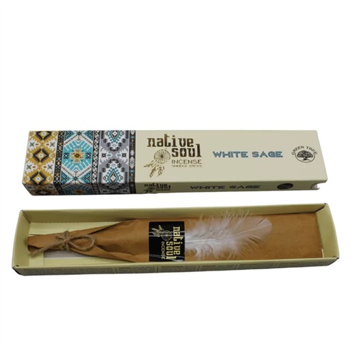 [8901684619361] Encens Bâton Native Soul Sauge Blanche 15 g