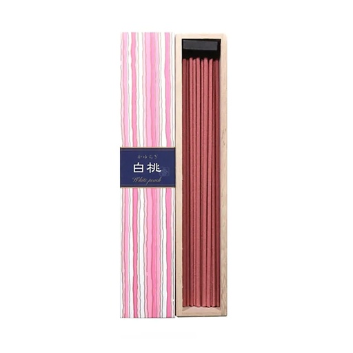 [4902125384514] KAYURAGI Encens de pêche blanche | 40 g; 14 cm