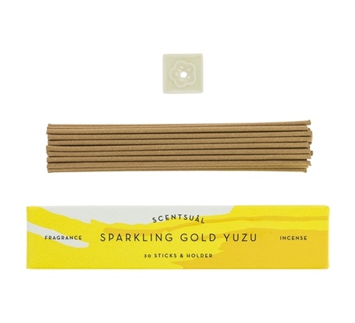 [4902125980662] Encens Scentsual Yuzu Or pétillant -- 11g