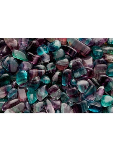 [3660341735572] Pierres roulées - Fluorite Arc-en-ciel - Sachet de 500 grs