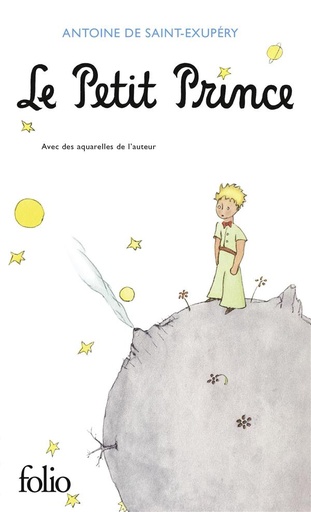 Couverture du livre Le petit prince                     (avec des aquarelles de l'auteur) de Antoine de Saint-Exupéry