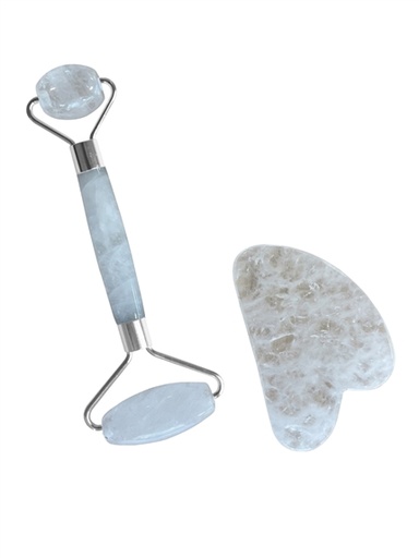 [3660341733813] Coffret de Massage pour le Visage en Cristal de roche