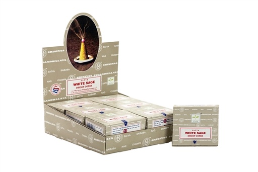[8904245402648] Encens Cône Satya Sauge blanche