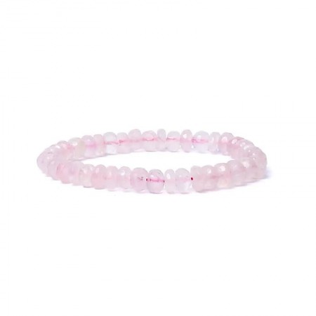 [8718657463919] Bracelet quartz rose à facettes