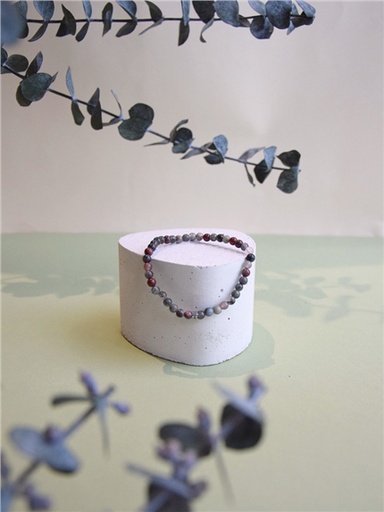 [3660341738900] Bracelet Héliotrope Perles rondes 4 mm