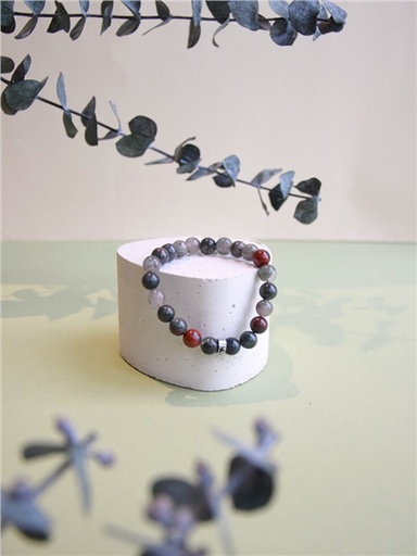 [3660341738924] Bracelet Héliotrope Perles rondes 8 mm
