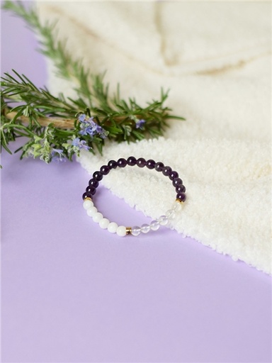 [3660341727348] Bracelet Chakra Couronne Perles rondes 6 mm