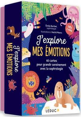 Couverture du livre J'explore mes émotions : 60 cartes pour grandir sereinement avec la sophrologie de Émilie Berthet