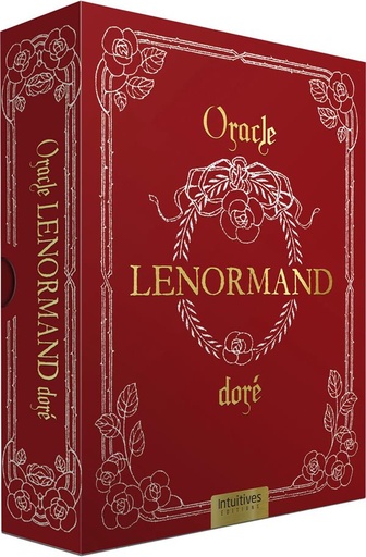 Couverture du livre Coffret oracle Lenormand doré de Lunaea Weatherstone