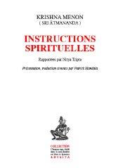 Couverture du livre Instructions spirituelles de Atmananda Krishna Menon