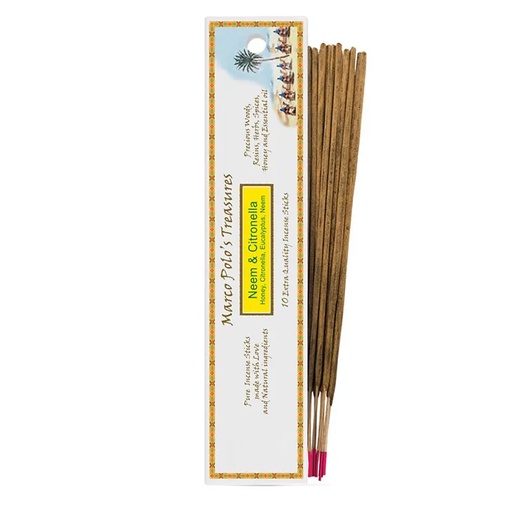 [8032749398782] Encens Marco Polo's Treasures Neem & Citronelle | 20 g