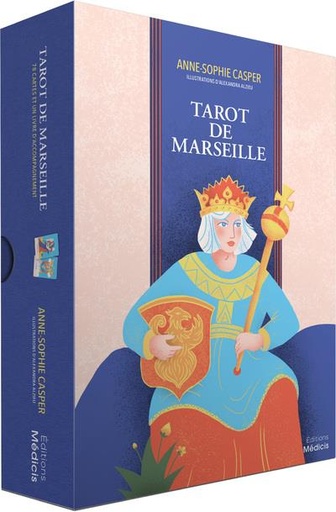 Couverture du livre Tarot de Marseille - Coffret avec 78 cartes et un livret de Anne-Sophie Casper