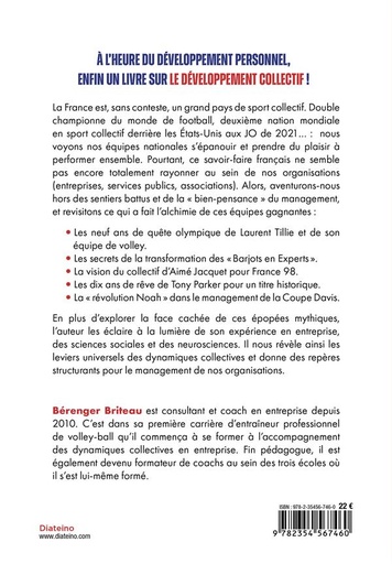 Couverture du livre Equipes gagnantes - S'inspirer du sport collectif français pour réinventer nos organisations de Bérenger Briteau