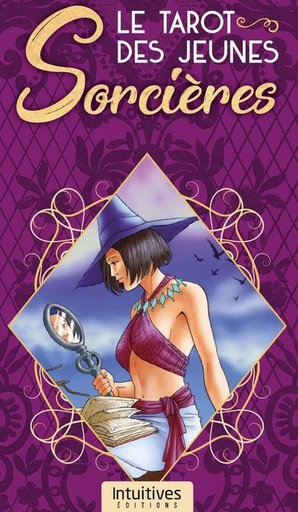 Couverture du livre Le tarot des jeunes sorcières - 78 cartes et 1 livre d'accompagnement de Antonella Platano