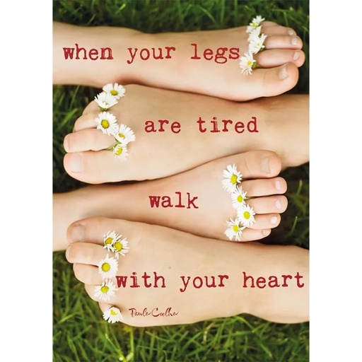 [8718274603101] Carte postale When your legs are tired walk -- 15x10.5 cm