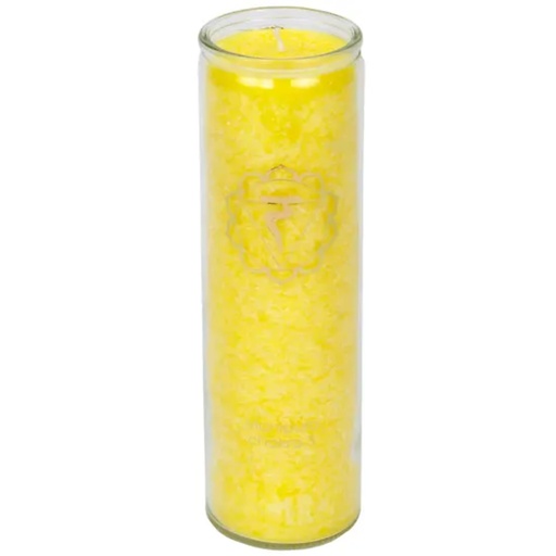 [8718657460031] Bougie parfumée 3° chakra stearine 100 heures | 21x6.5 cm